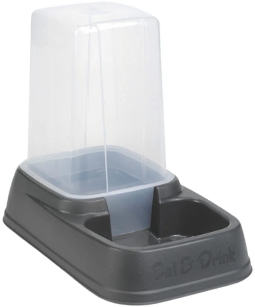 Beeztees Voer- en Waterautomaat Antraciet 33,5x20x27cm - afbeelding 6 van 6