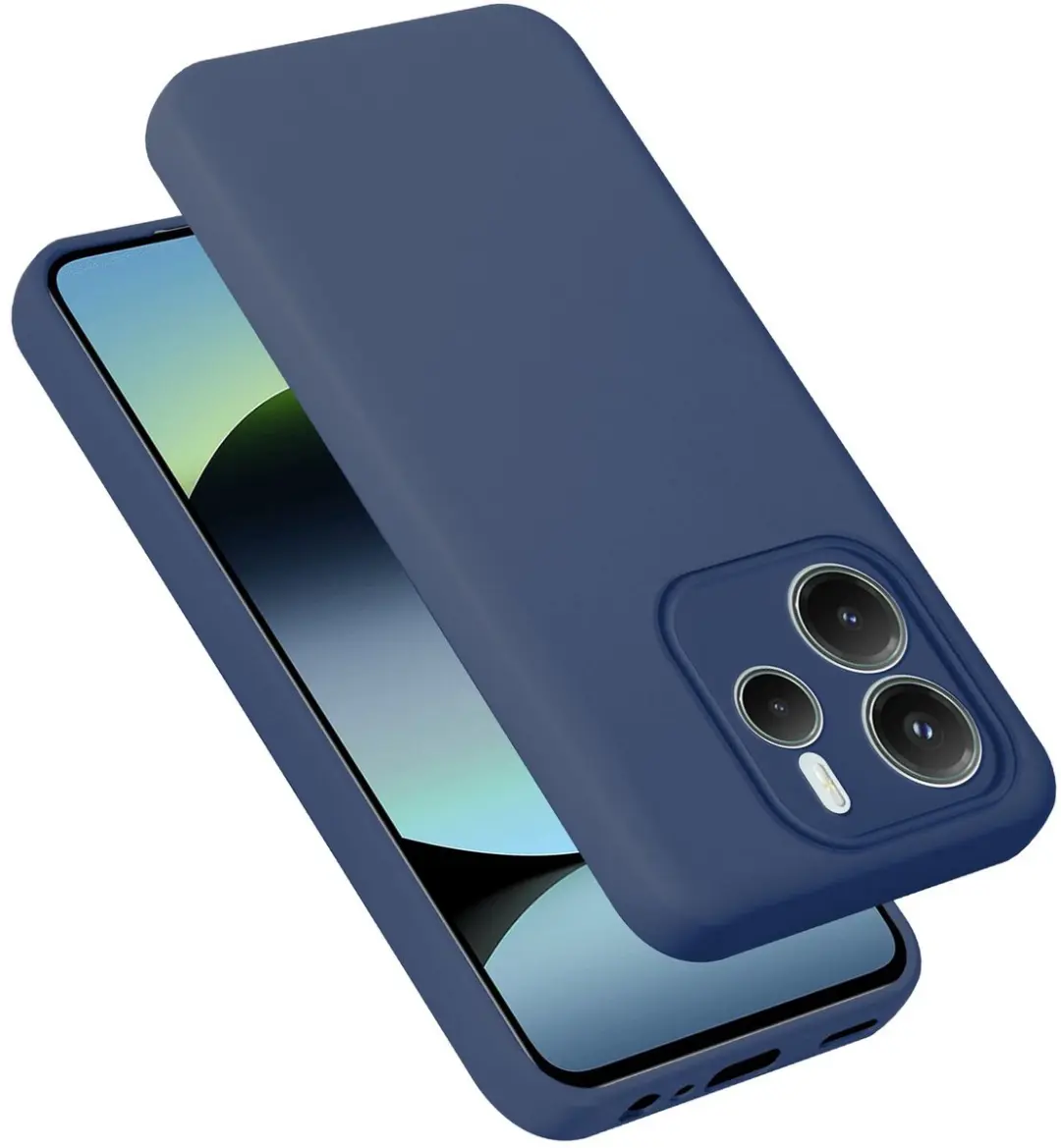 Cadorabo Hoesje geschikt voor Xiaomi Redmi Note 14 5G in LIQUID BLAUW