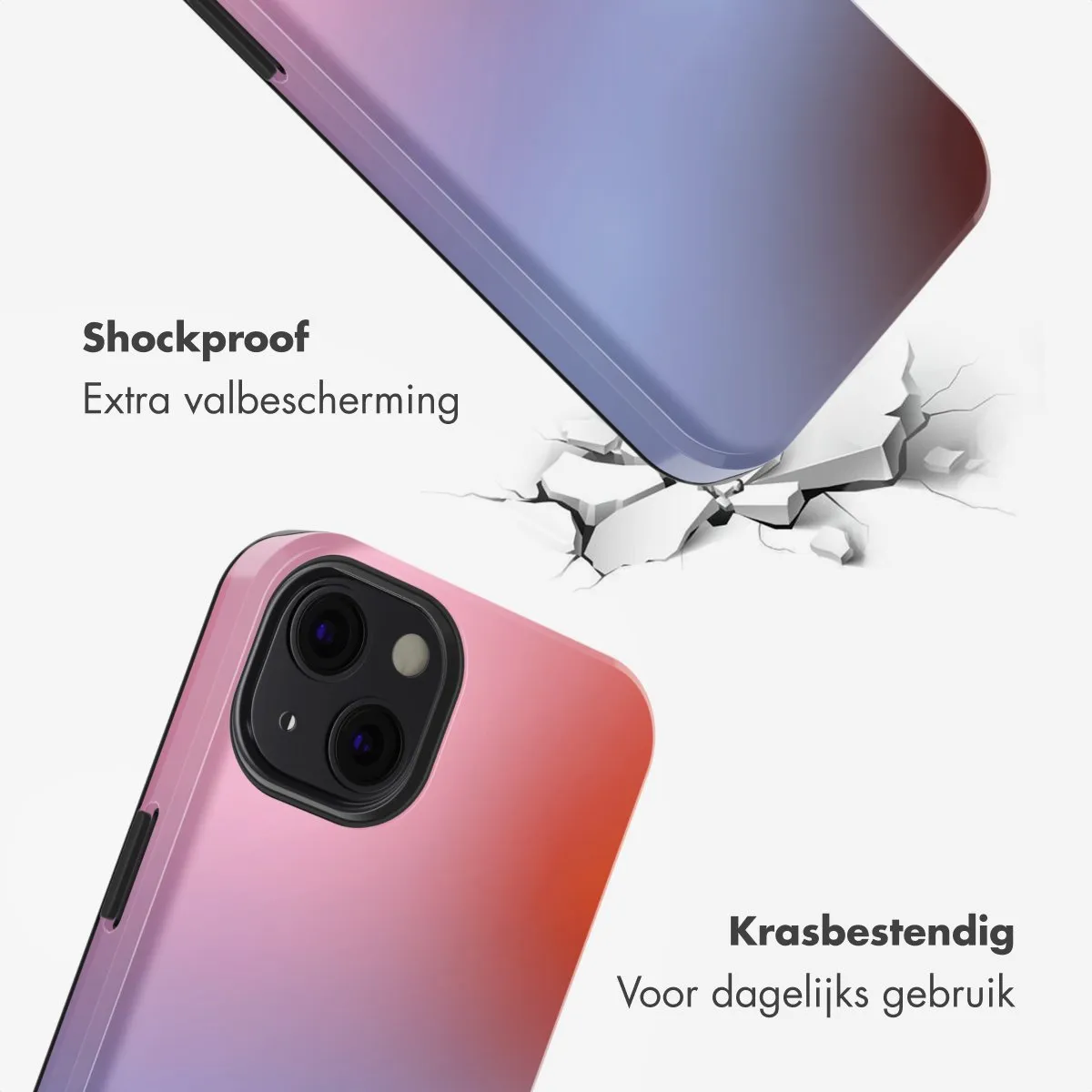 Selencia Hoesje iPhone 13 Gradient Soft Blush - MagSafe