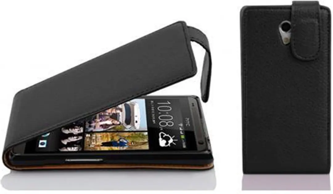 Cadorabo Hoesje geschikt voor HTC Desire 700 in ZWARTE OXIDE
