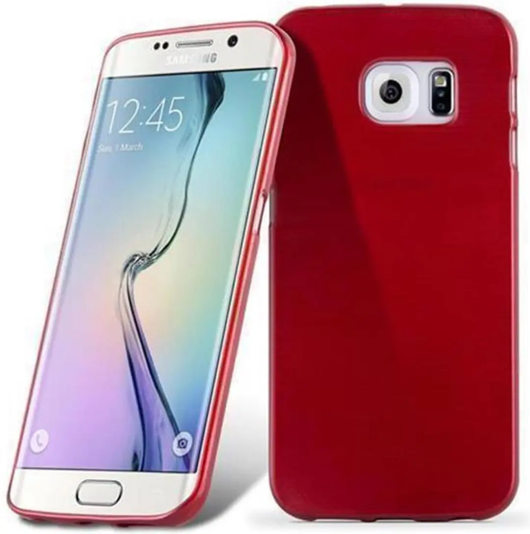 Cadorabo Hoesje geschikt voor Samsung Galaxy S6 EDGE in ROOD
