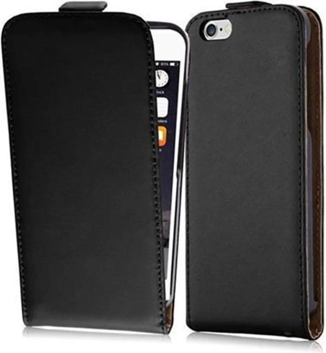 Cadorabo Hoesje geschikt voor Apple iPhone 6 PLUS / 6S PLUS in KAVIAAR ZWART