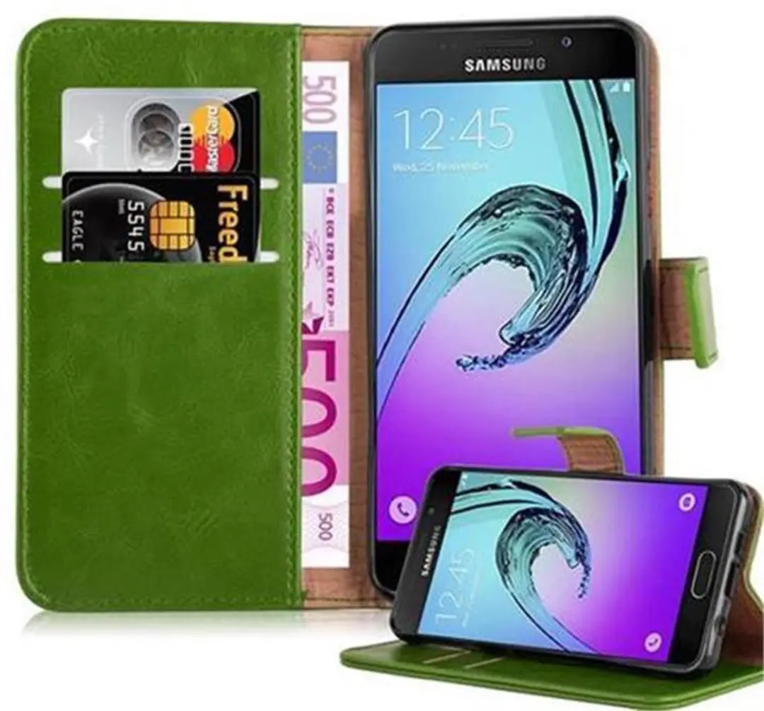 Cadorabo Hoesje geschikt voor Samsung Galaxy A3 2016 in GRAS GROEN