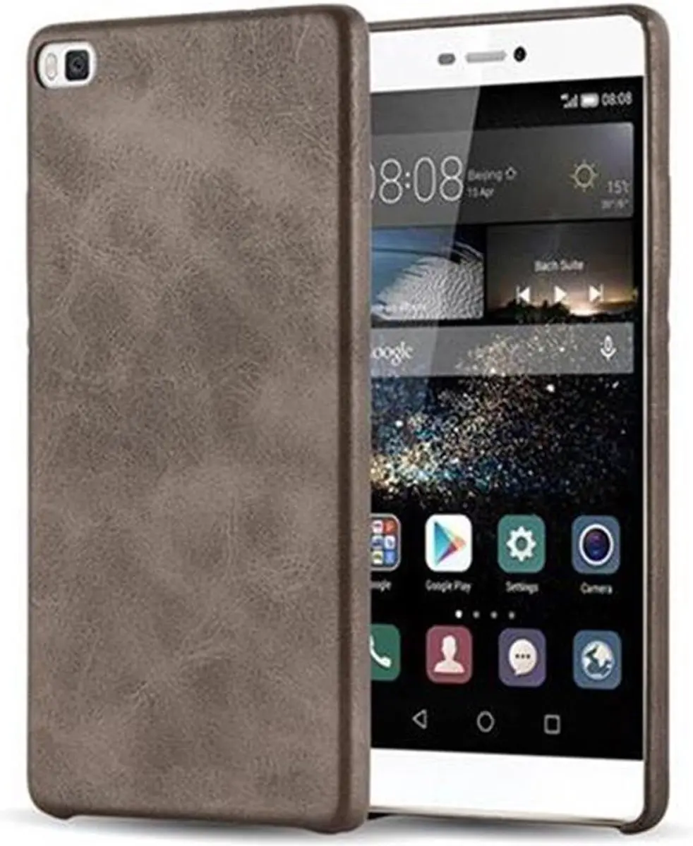 Cadorabo Hoesje geschikt voor Huawei P8 in VINTAGE BRUIN