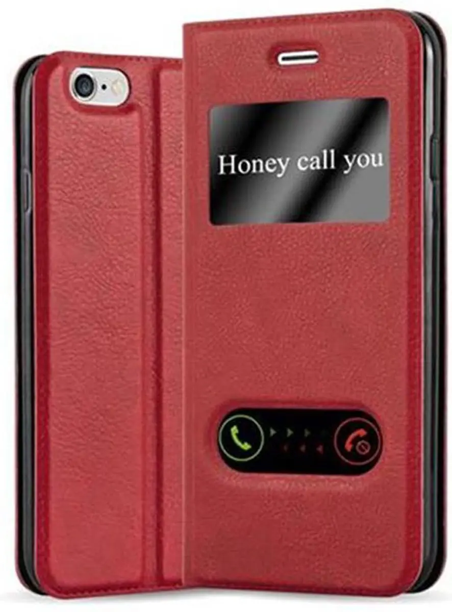 Cadorabo Hoesje geschikt voor Apple iPhone 6 / 6S in SAFRAN ROOD