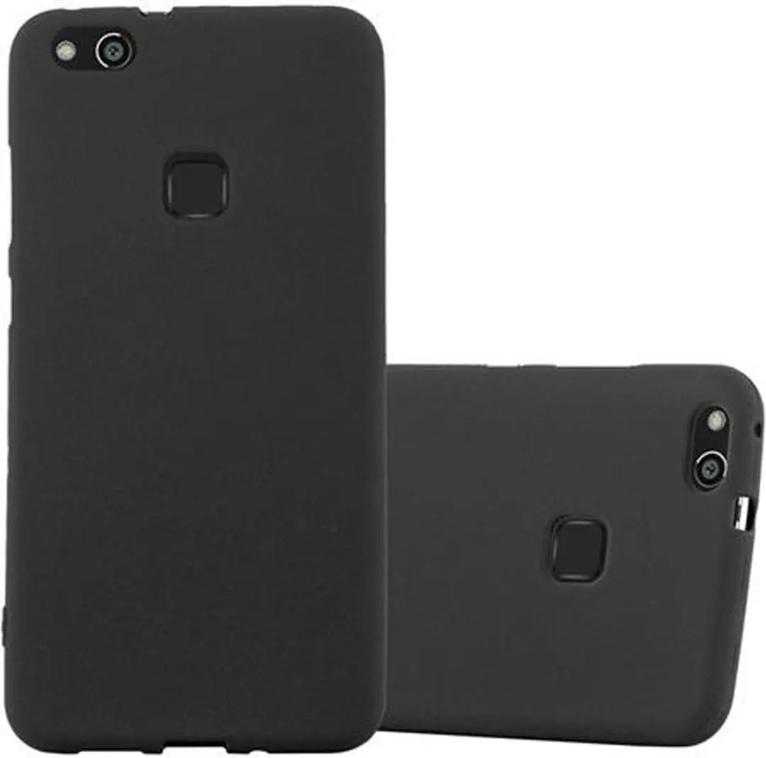 Cadorabo Hoesje geschikt voor Huawei P10 LITE in FROST ZWART