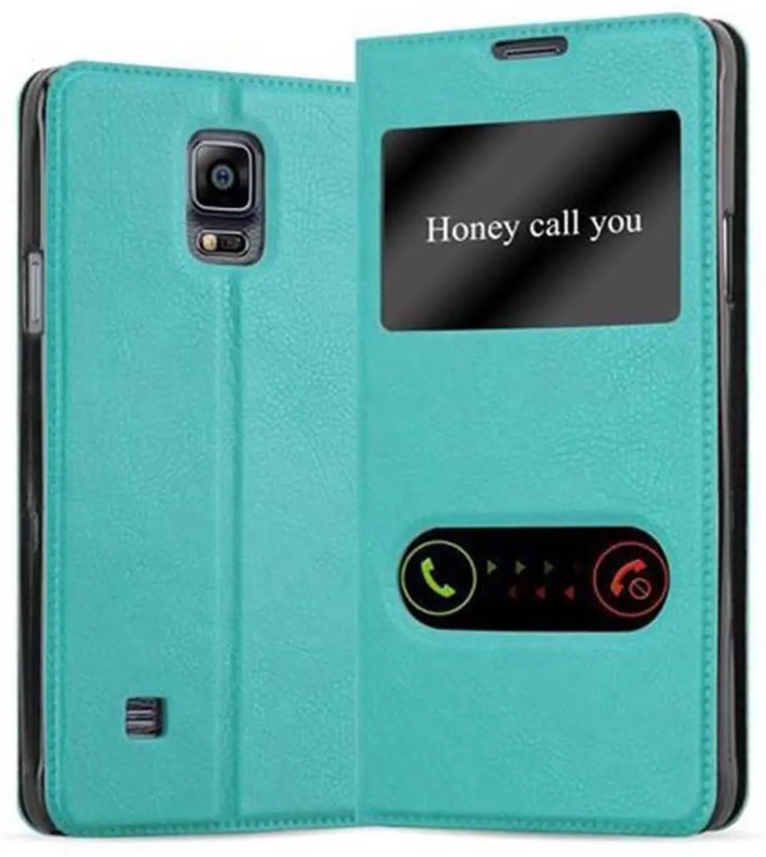 Cadorabo Hoesje geschikt voor Samsung Galaxy NOTE 4 in MUNT TURKOOIS
