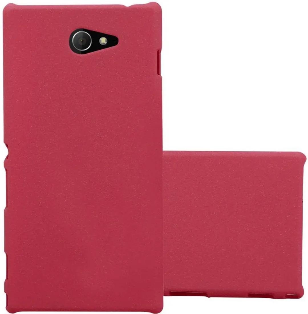 Cadorabo Hoesje geschikt voor Sony Xperia M2 / M2 AQUA in FROSTY ROOD