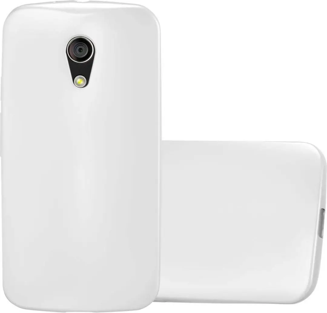 Cadorabo Hoesje geschikt voor Motorola MOTO G2 in METALLIC ZILVER