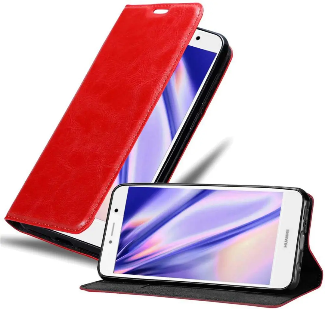 Cadorabo Hoesje geschikt voor Huawei Enjoy 7 PLUS in APPEL ROOD