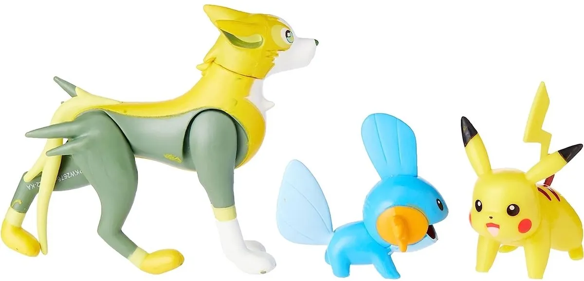 Pokémon Battle Figure 3-Pack - Pikachu, Mudkip, Boltund