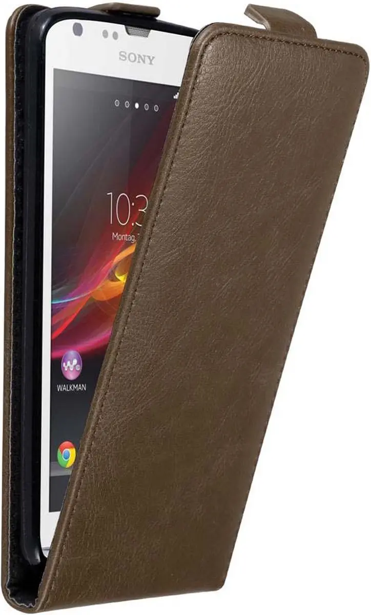 Cadorabo Hoesje geschikt voor Sony Xperia SP in KOFFIE BRUIN