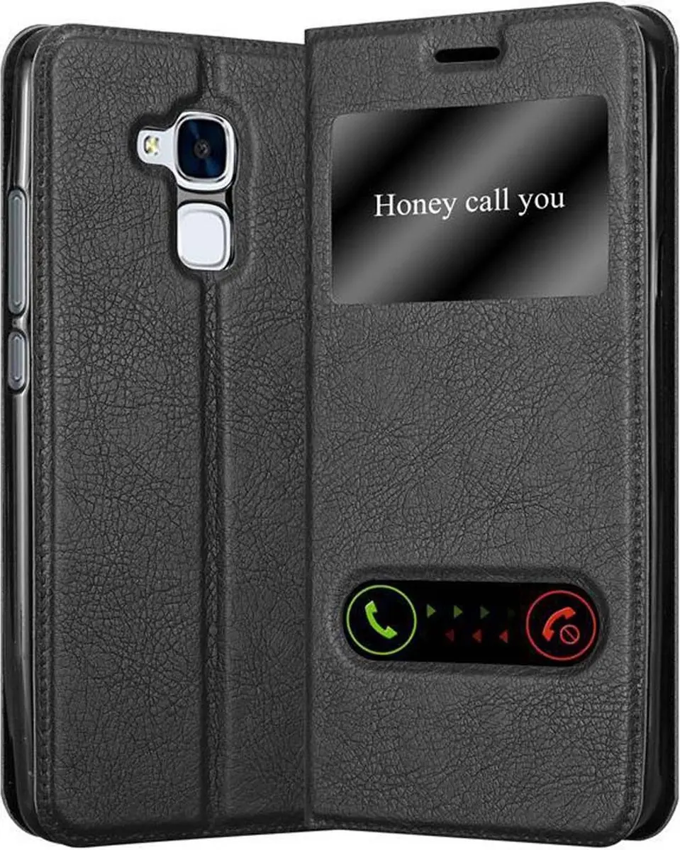 Cadorabo Hoesje geschikt voor Honor 5C in KOMEET ZWART