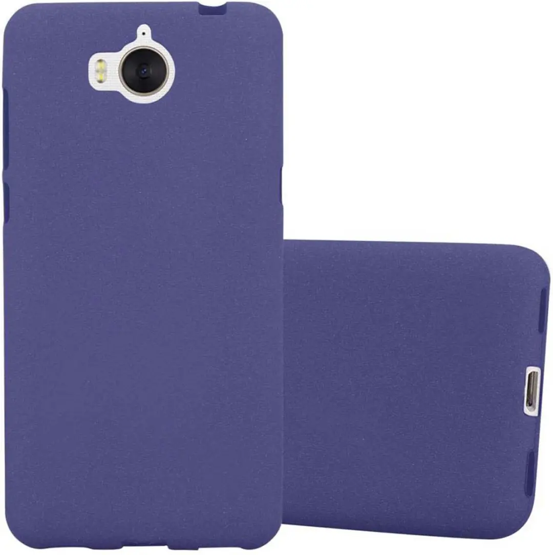 Cadorabo Hoesje geschikt voor Huawei Y5 2017 / Y6 2017 in FROST DONKER BLAUW