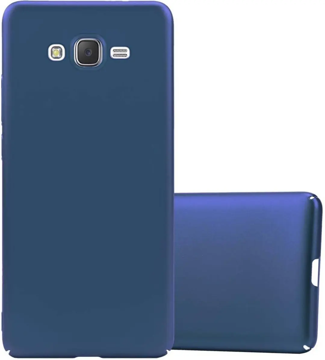 Cadorabo Hoesje geschikt voor Samsung Galaxy J7 2015 in METAAL BLAUW