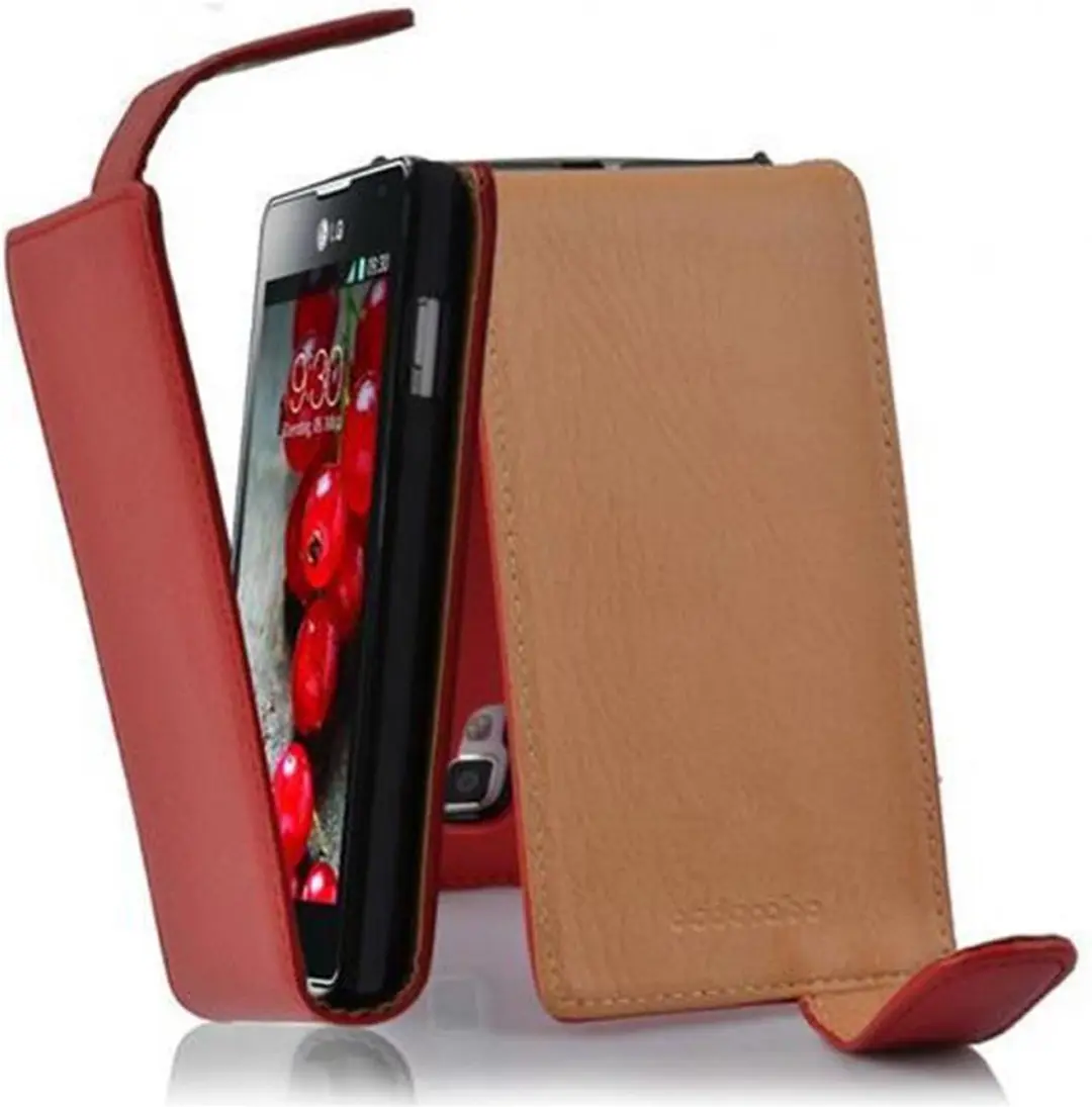 Cadorabo Hoesje geschikt voor LG OPTIMUS L7 II in INFERNO ROOD