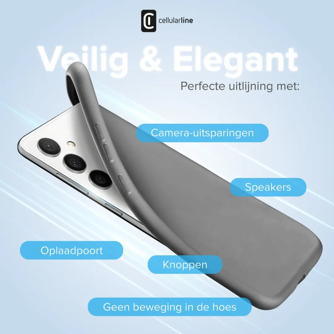 Cellularline Chroma Hoesje Samsung Galaxy A36 - Zwart - afbeelding 6 van 6