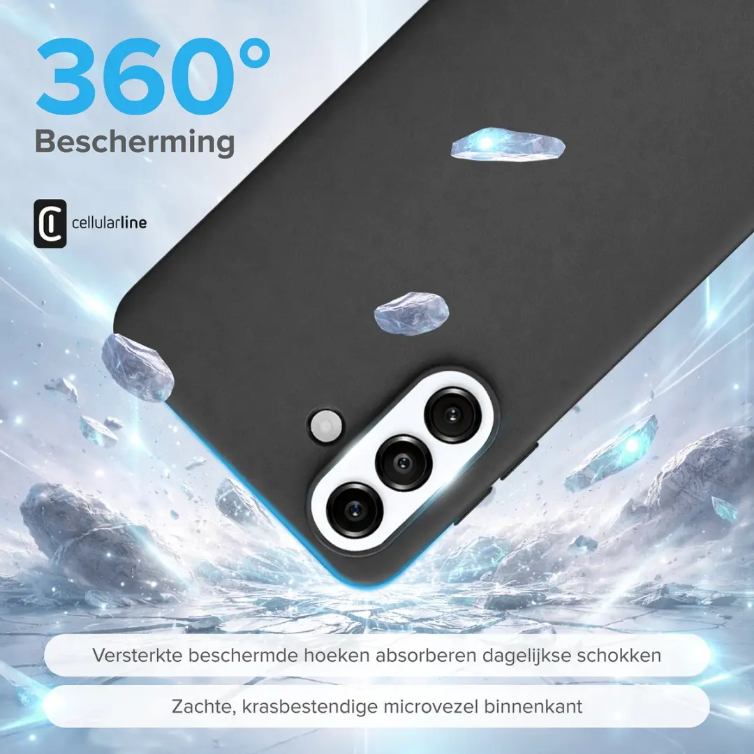 Cellularline Chroma Hoesje Samsung Galaxy A36 - Zwart - afbeelding 4 van 6