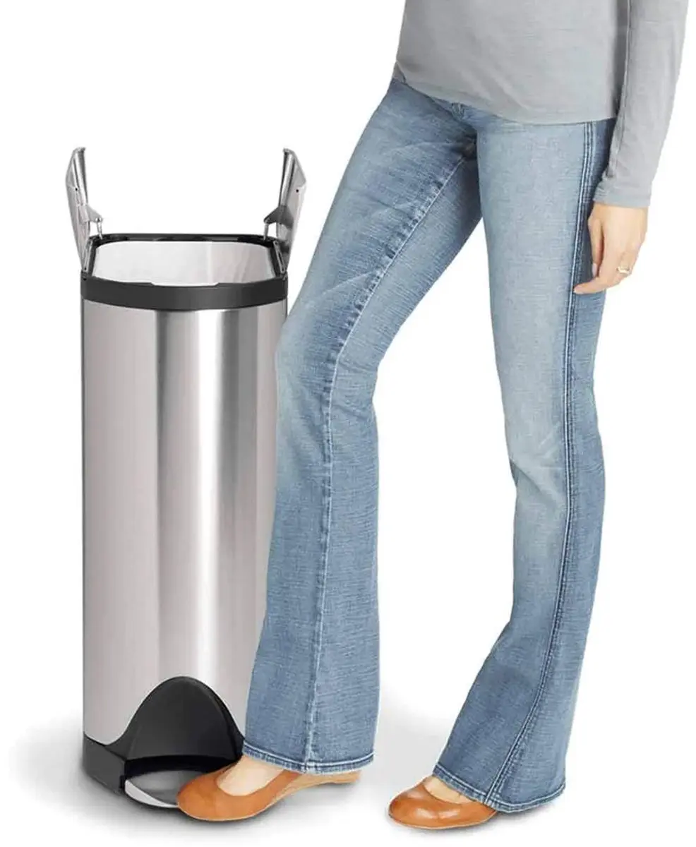 Simplehuman Butterfly Pedaalemmer - 30 l - RVS - afbeelding 5 van 6