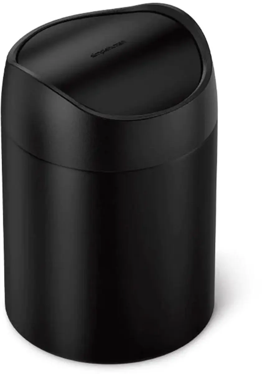Simplehuman Tafelafvalbakje 1,5L CW2100 - Mat Zwart - afbeelding 5 van 5