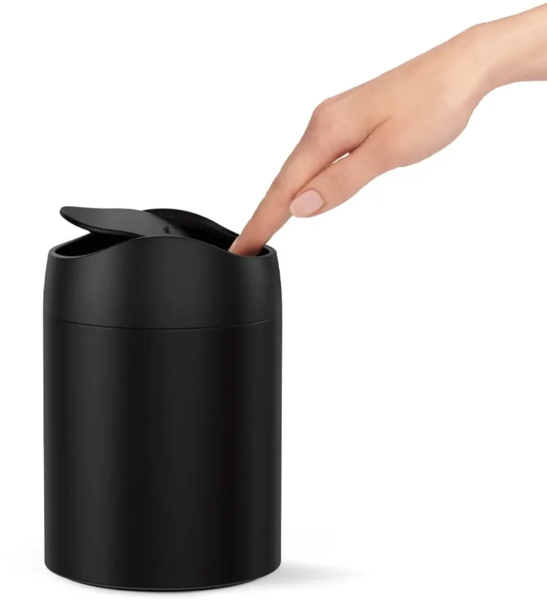 Simplehuman Tafelafvalbakje 1,5L CW2100 - Mat Zwart - afbeelding 4 van 5
