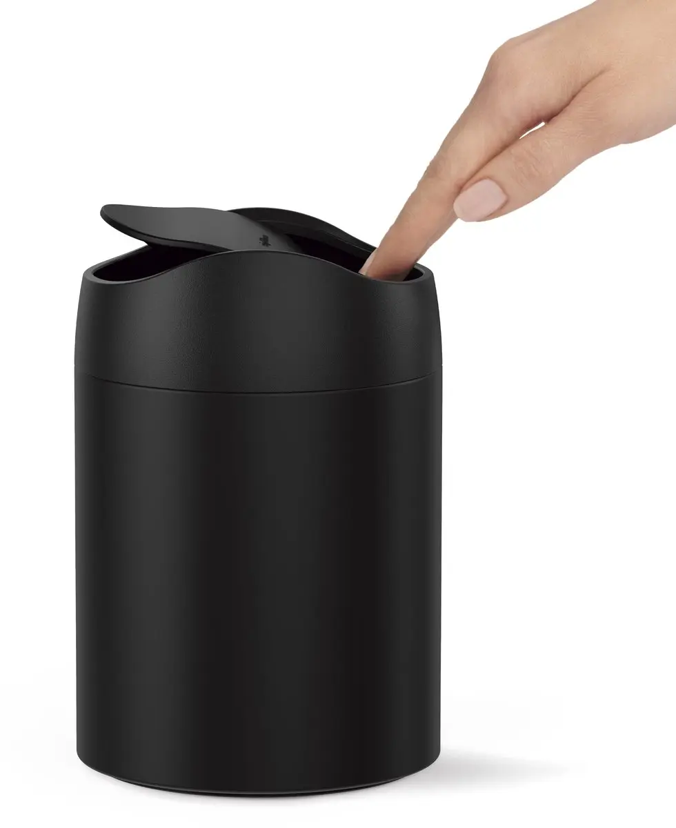Simplehuman Tafelafvalbakje 1,5L CW2100 - Mat Zwart - afbeelding 3 van 5