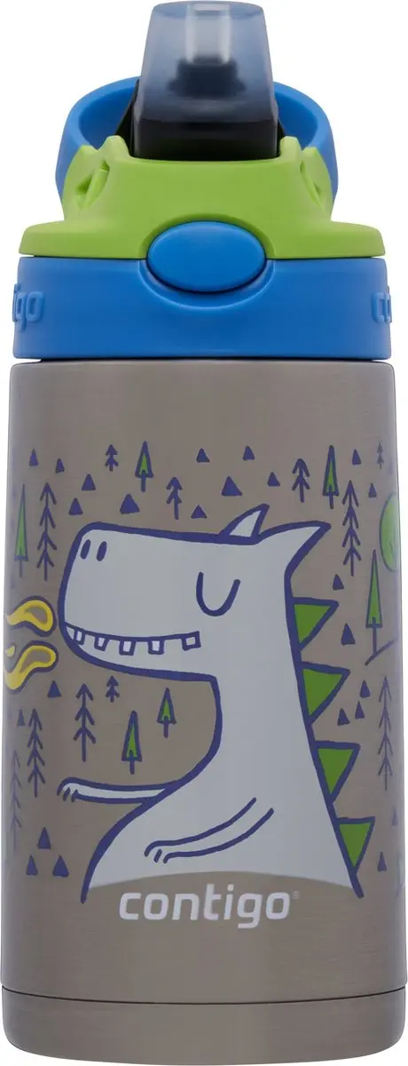 Contigo Easy Clean Autospout thermosfles met rietje voor kinderen, BPA-vrije roe