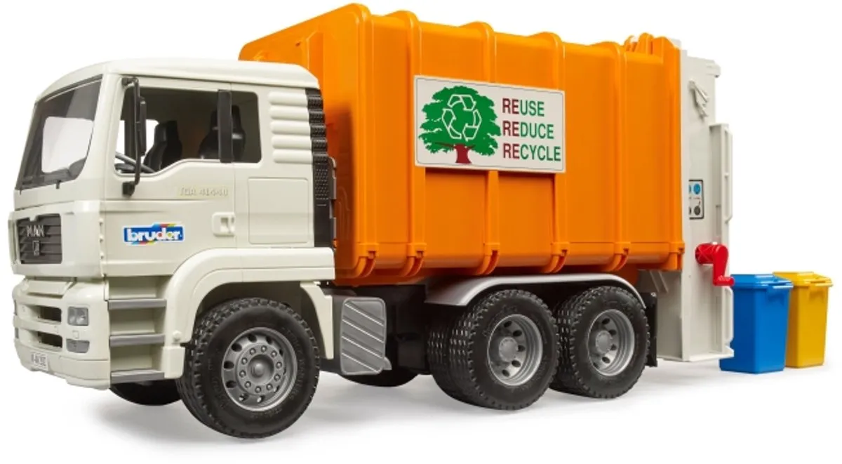 Bruder MAN TGA Vuilniswagen 02772 - Wit
