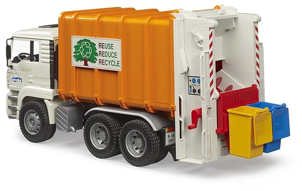 Bruder MAN TGA Vuilniswagen 02772 - Wit