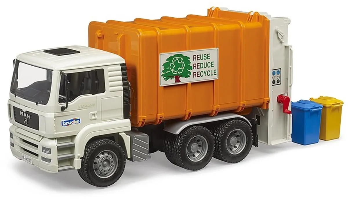 Bruder MAN TGA Vuilniswagen 02772 - Wit