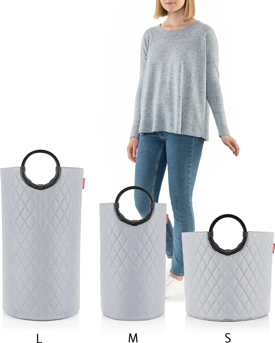 Reisenthel Loophome S Opbergmand - 35 L - Frame Rhombus Lichtgrijs - afbeelding 2 van 6