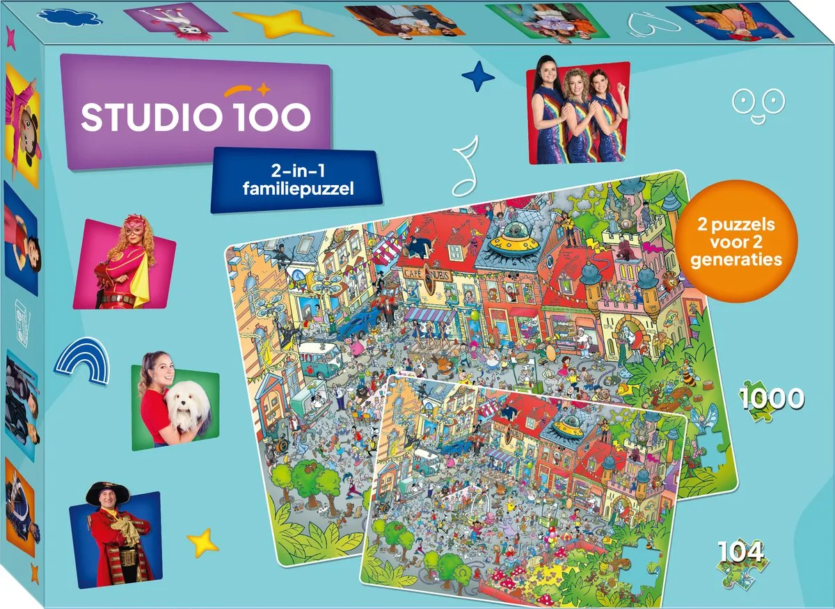 Studio 100 Puzzel 30 Jaar - 104 & 1000 Stuks Multicolor