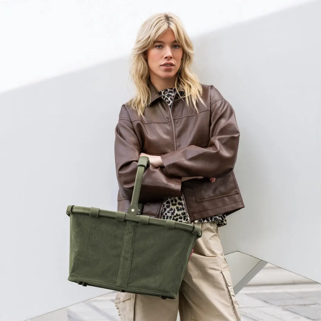 Reisenthel Carrybag Boodschappentas - 22L - Cord Dark Macha Groen - afbeelding 5 van 6