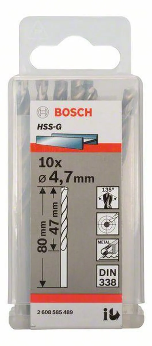 Bosch Professional ST. LINE 4.7mm HSS-G Boor - 10 Stuks