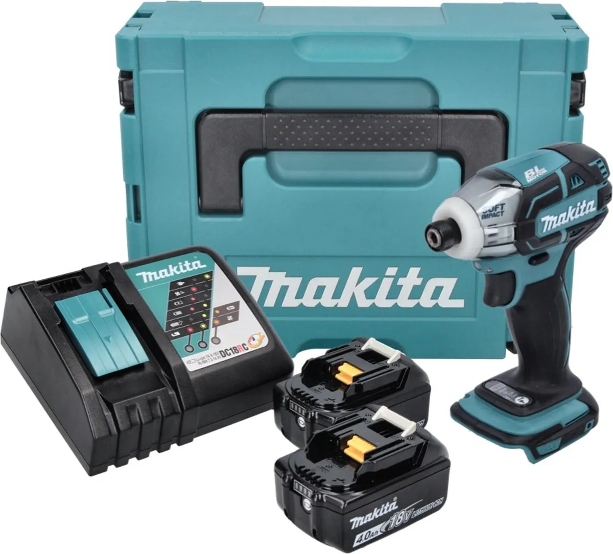 Makita DTS 141 RMJ Accu-Impulsschroevendraaier 18V 40Nm - 2x 4.0Ah + Lader + Makpac