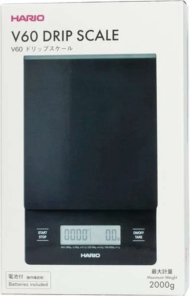 Hario V60 Drip Scale Keukenweegschaal - 2kg - Zwart - afbeelding 5 van 6