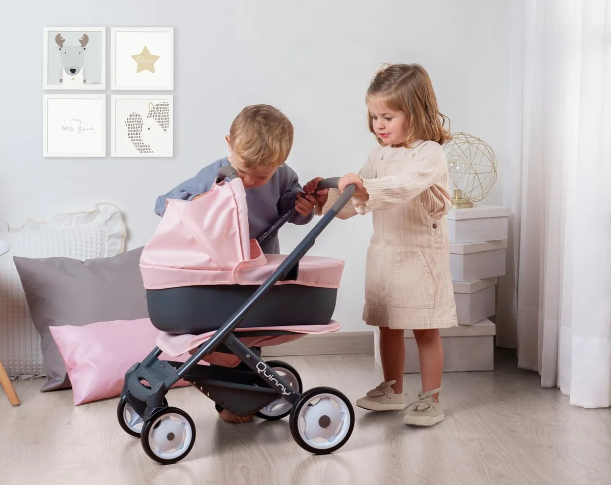 Smoby Quinny Combi 3-in-1 Poppenwagen - Pastel Roze