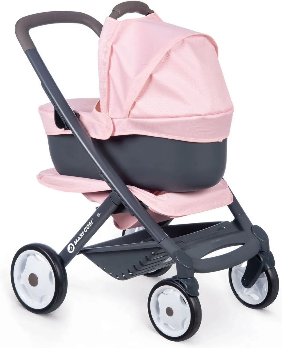 Smoby Quinny Combi 3-in-1 Poppenwagen - Pastel Roze - afbeelding 6 van 6