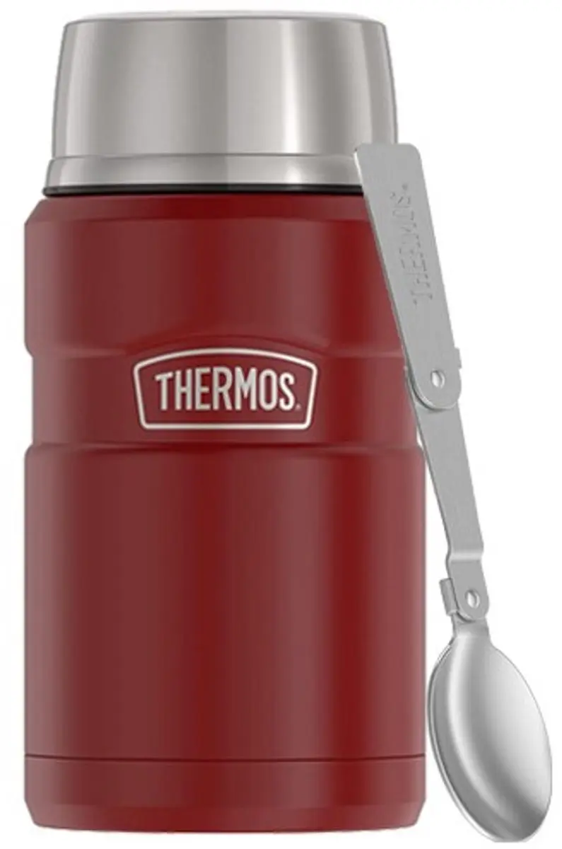 Thermos Voedselcontainer 710ml Roest Rood met Lepel