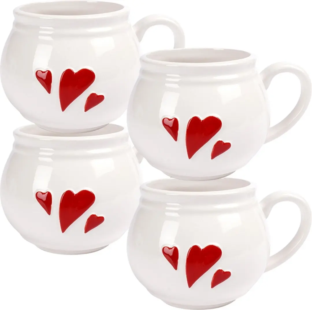 Mokken Keramiek HART 430 ml 4 stuks