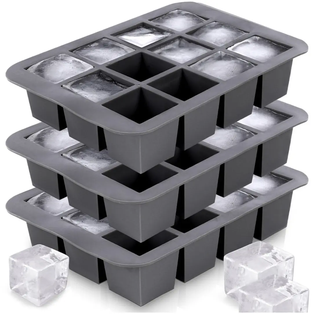 Ijsblokjesvorm Silicone 19,5x14x4 cm 3 stuks
