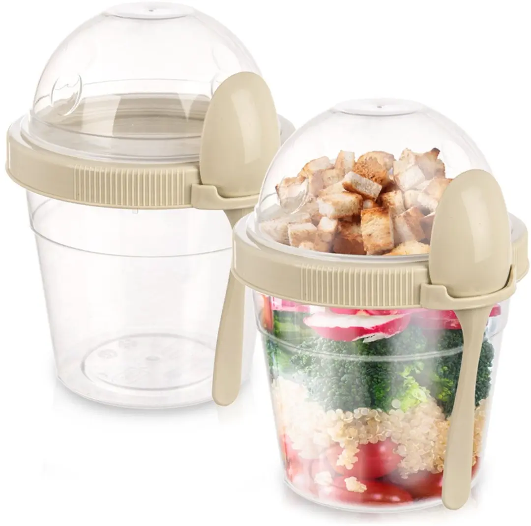 Yoghurtbeker met Lepel Lunchbox 400 ml 2 stuks