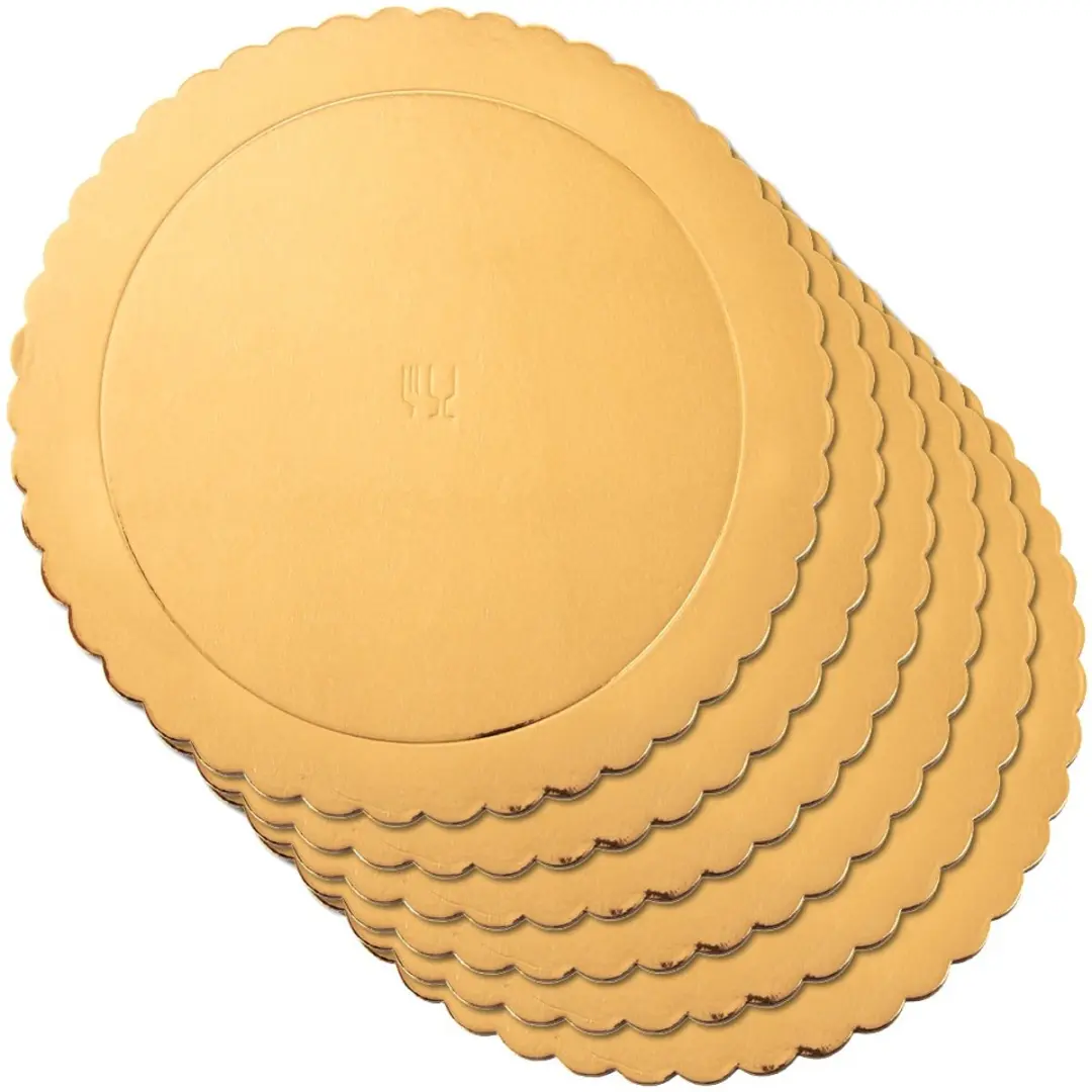 Taartonderlegger Gouden Rond 30 cm 6 stuks