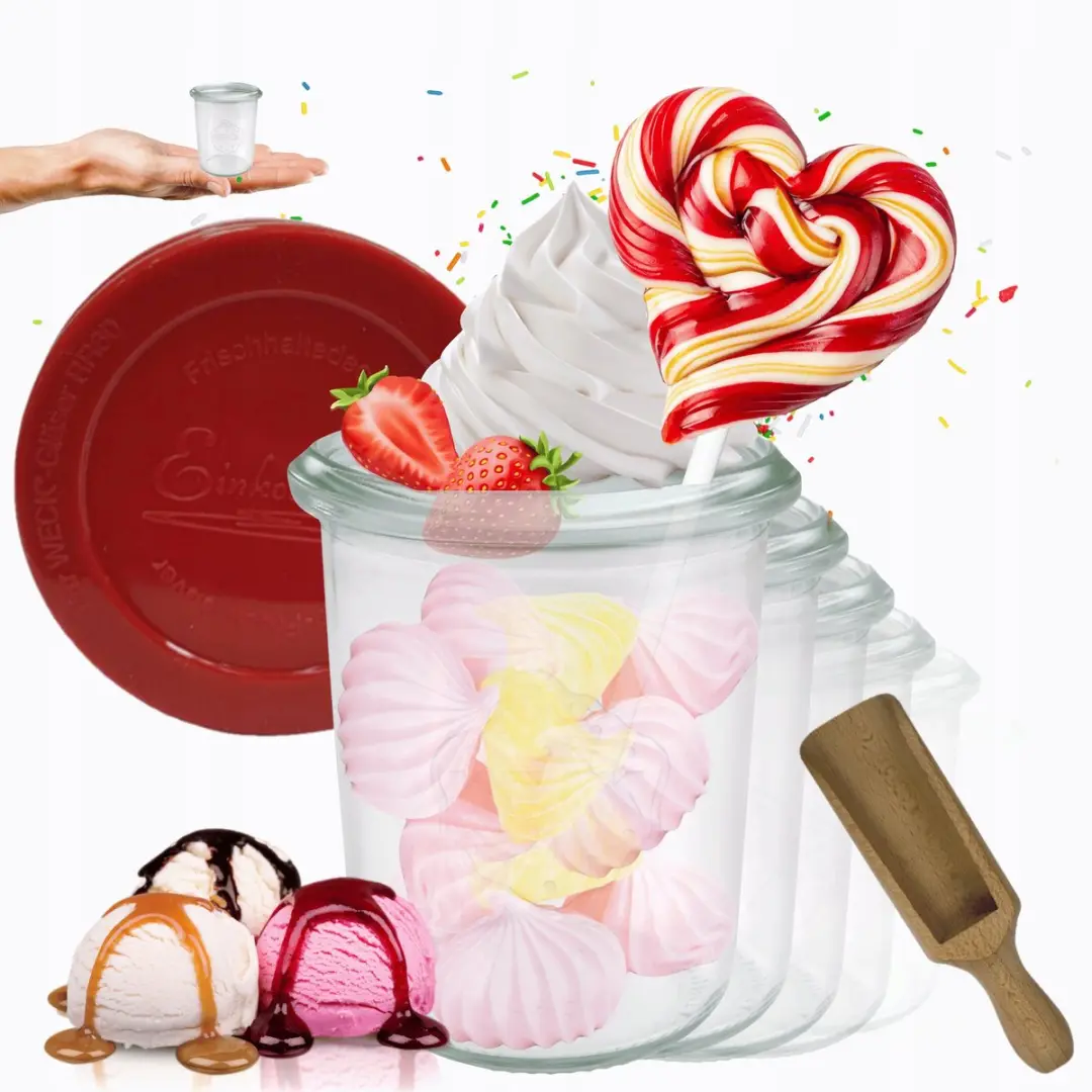 Weck Potten 160ml met Siliconen Deksel & Maat