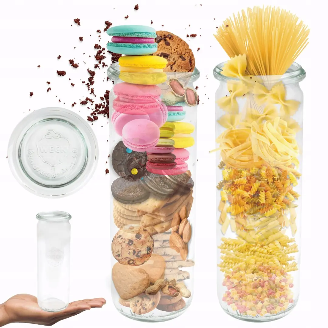 Weck Glazen Pot 600ml Cilinder met Glazen Deksel