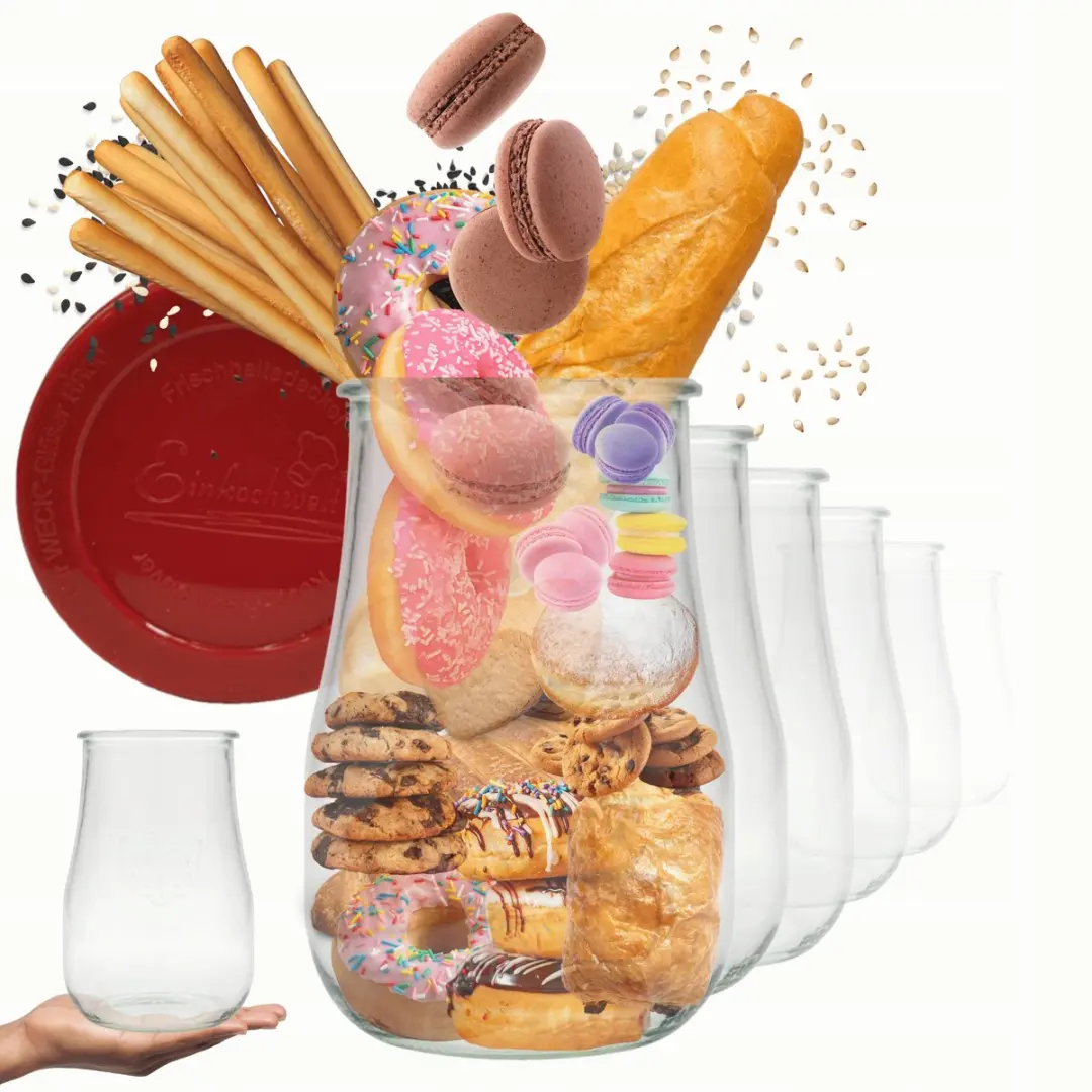Weck Glazen Potten 1750ml met Siliconen Deksel