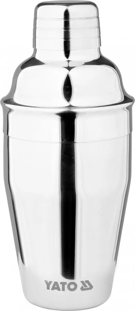 Yato professionele cocktail shaker / cocktailshaker RVS 500ml YG-07121 chroom
