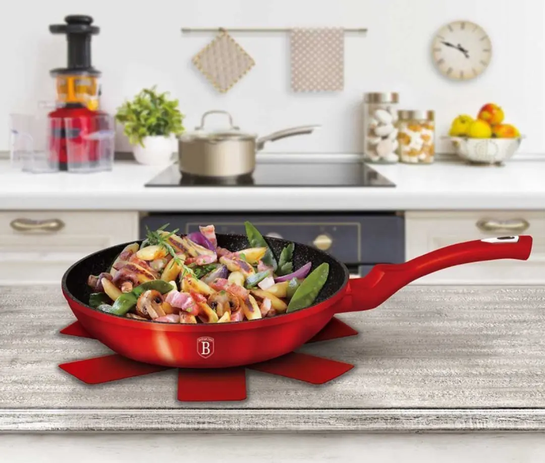 BerlingerHaus Metallic Line Pannenset 10-delig - Rood - afbeelding 3 van 6