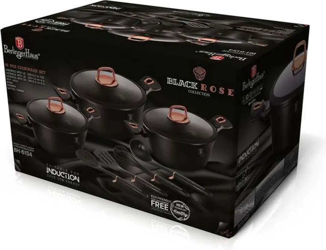 BerlingerHaus Black Rose Pannenset 6154 - 10-delig - afbeelding 5 van 5