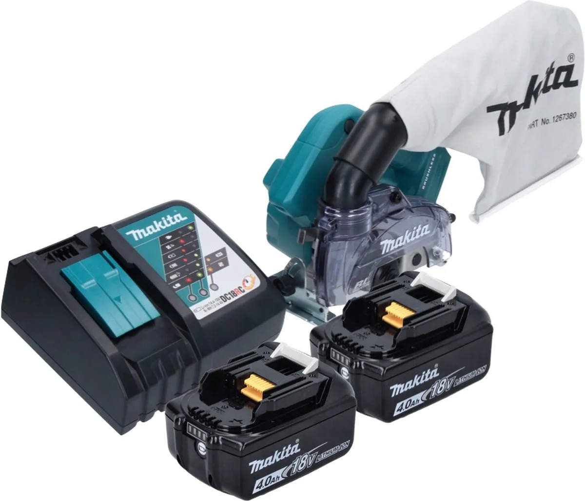 Makita DCC500RM Diamantsnijder 125mm 18V - 2x 4,0Ah + Oplader